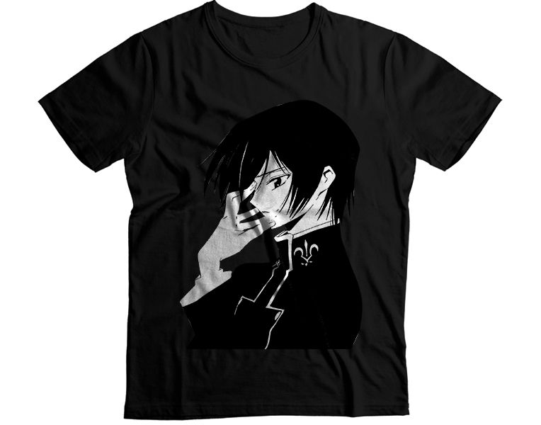 Lelouch Lamperouge Code Geass Geass Eye Portrait Graphic T-Shirt