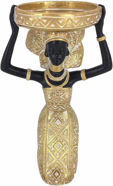 Kitro Gold Plastic Polished Candle Holder Ornament 7,5cm
