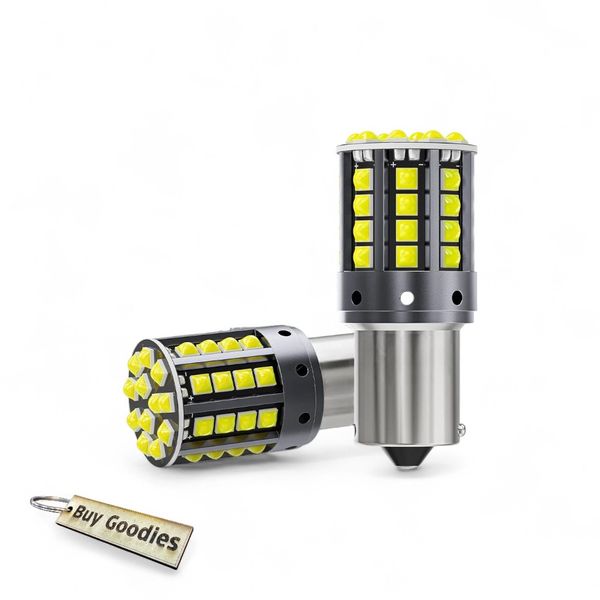BG 2PCS Single Contact Led Bulbs 3030-44SMD Bulb 1156 With Keyring