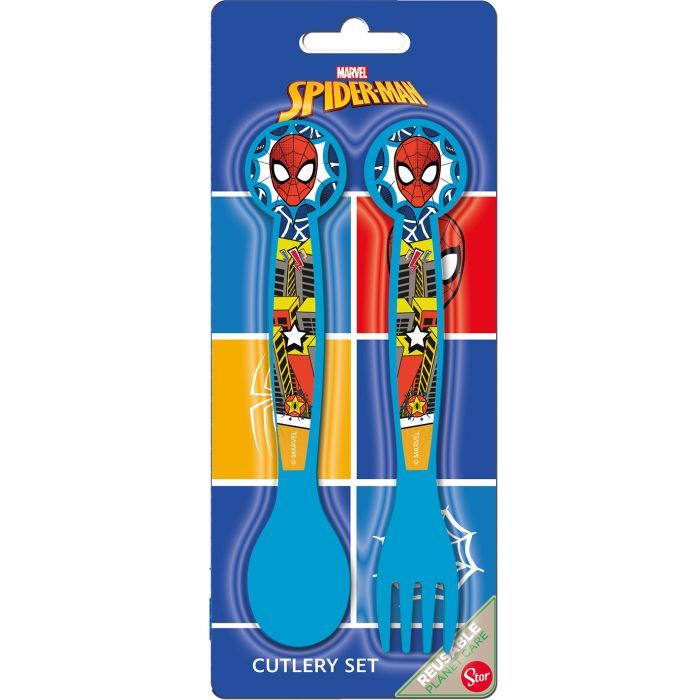 Spiderman Arachnid Grid 2 Pieces Plastic Cutlery Set | Shop Today. Get ...