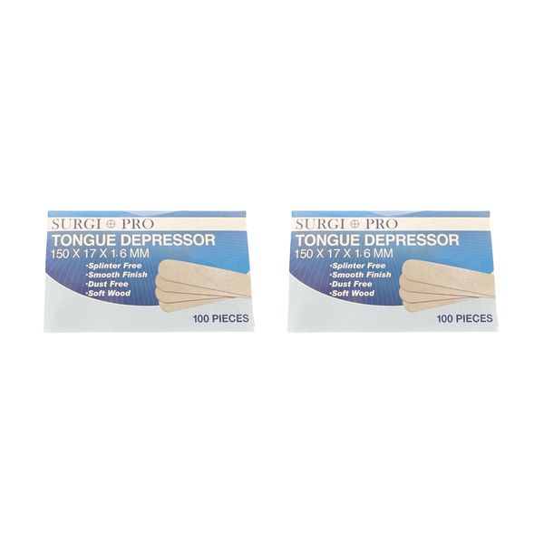 200 Wooden Tongue Depressors - Waxing, Craft &amp; Clinical Use