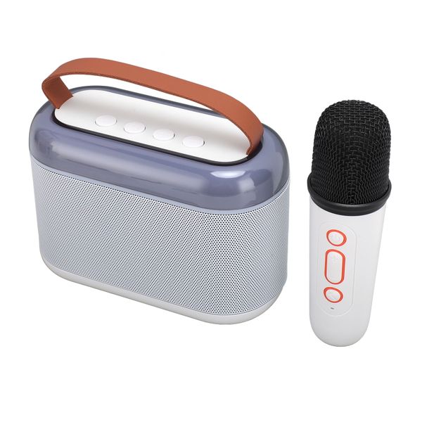 Karaoke Machine, BT Speaker, 1 Mic, White
