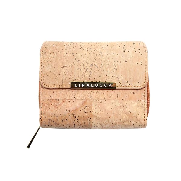 LinaLucca - Bifold Women's Mini Purse - Lightweight Cork Wallet