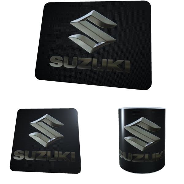 Suzuki - Logo - Coffee Mug, Coaster and Mouse Pad Combo