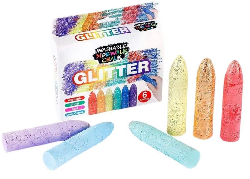 The Best Craft - Glitter Washable sidewalk chalk