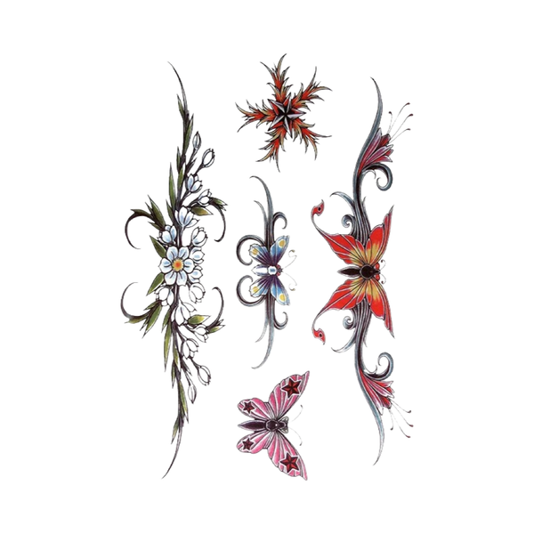 Tattoo - Waterproof High Quality Skin Safe - 5 Waist Butterflies - TH-588