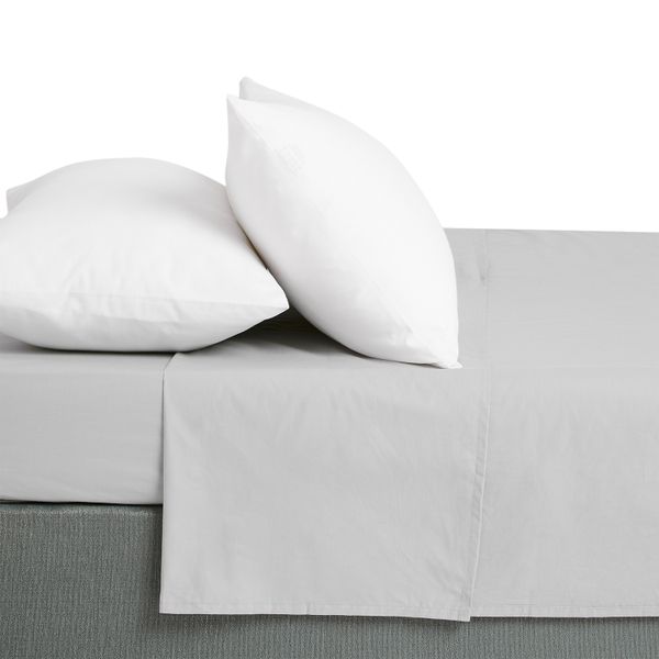 George &amp; Mason - 200 Thread Count Cotton Flat Sheet - Grey