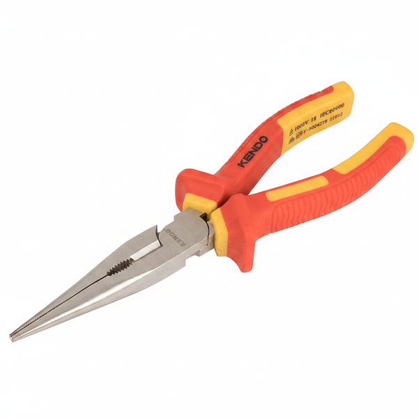 Kendo Insulated Long Nose Plier 200mm VDE for Electrical Work
