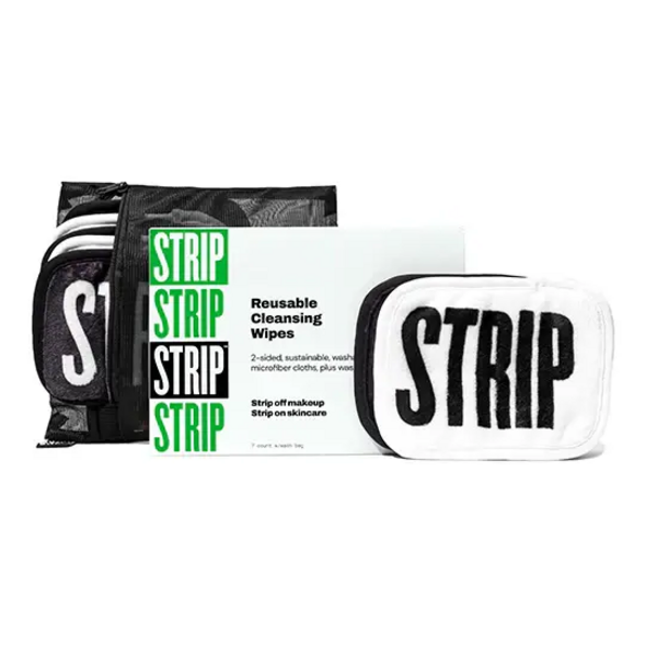 Strip - Reusable Cleansing Wipes Black &amp; White