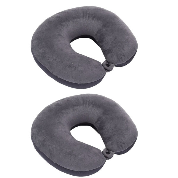 Micro-Beads Travel Neck Pillow - 2 Pack