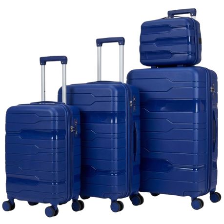 Polypropylene Suitcase Set - 8 wheeler - Glass Shine - 4 Piece