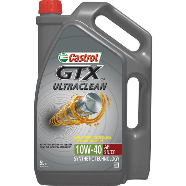 Castrol GTX Ultra Clean 10W40 Motor Oil 5L