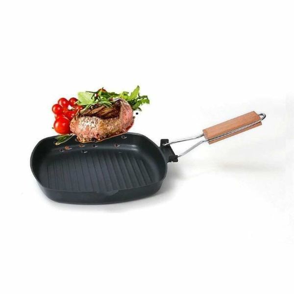 TopStar Black Aluminum Non-Stick Grill Pan