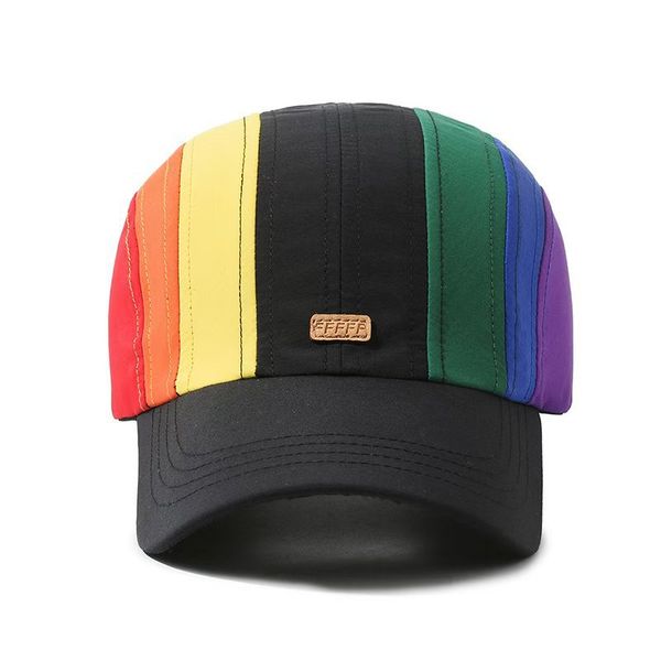 Rainbow-colored Four Seasons Fashion Quick-dry Hat Outdoor Baseball Cap