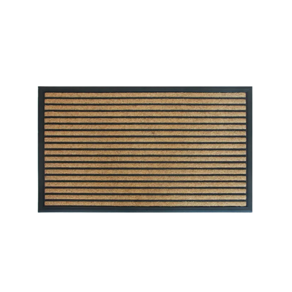 Rubber Coir Striped Doormat - 60 x 90cm