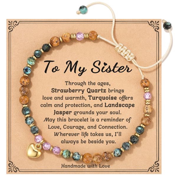 Adjustable Gold Turquoise Heart Bracelet