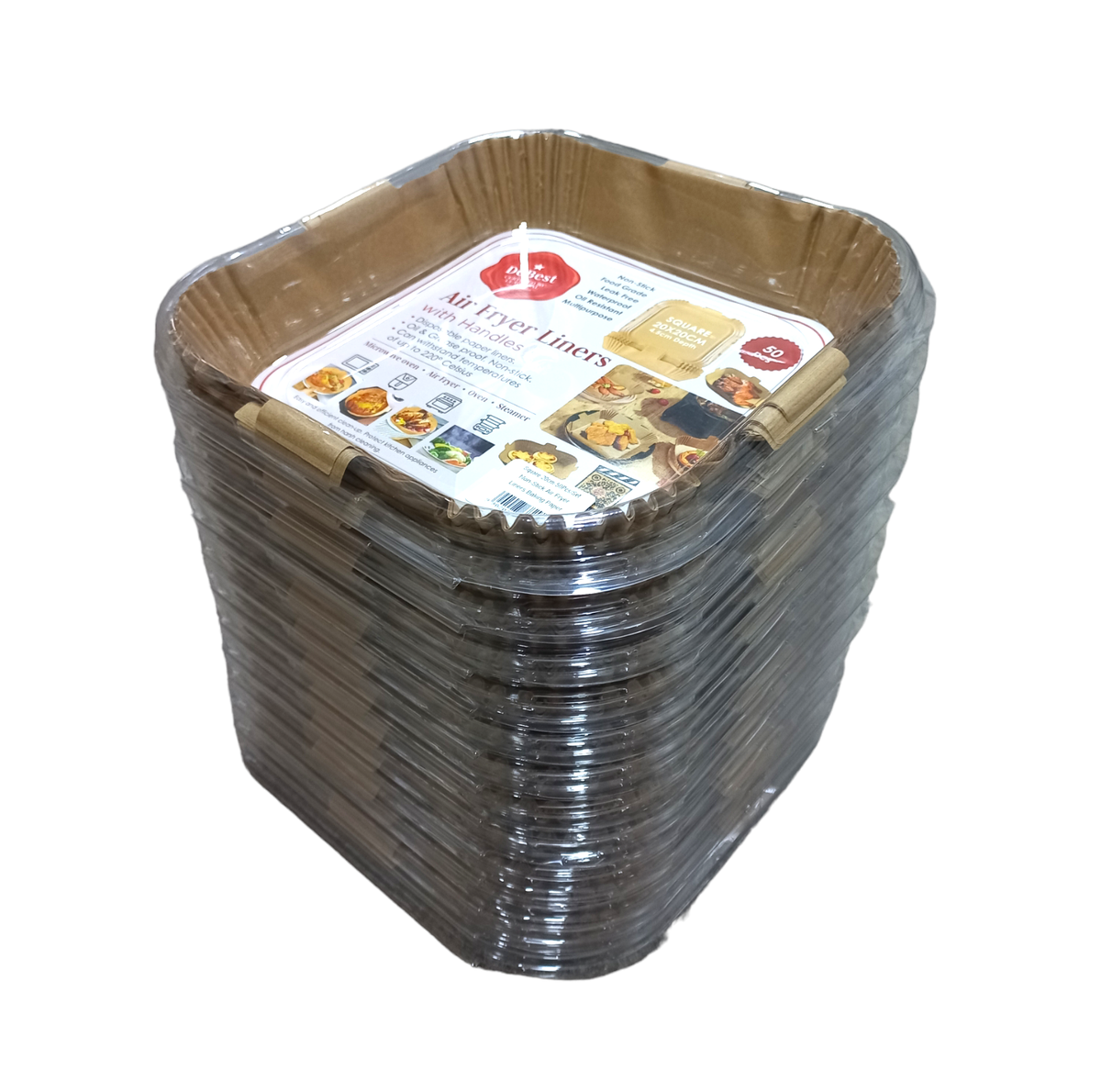 Bulk Offer Square 20cm NonStick Air Fryer Liners Baking Paper12x50