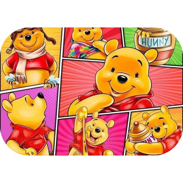 Cartoon Strips Pooh Bear Adventures Printed Mouse Pad
