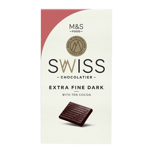 M&amp;S Swiss Extra Fine Dark Chocolate 125g