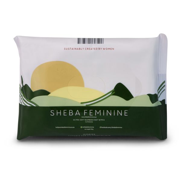 Sheba Feminine - Wet Wipes - Hygiene - Ultra Soft - Bamboo - 15 Pieces