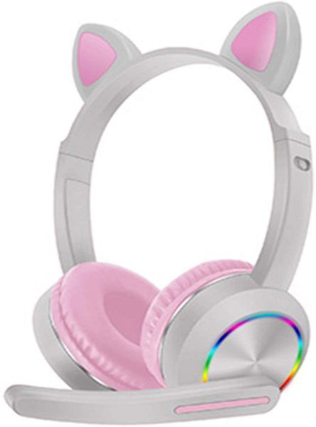 Cat Ear Wireless LED Headphones with Mic