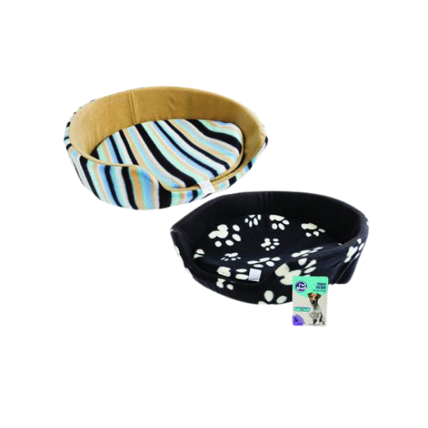 Pet Mall Bed- Fleece Bed With Sides Small
