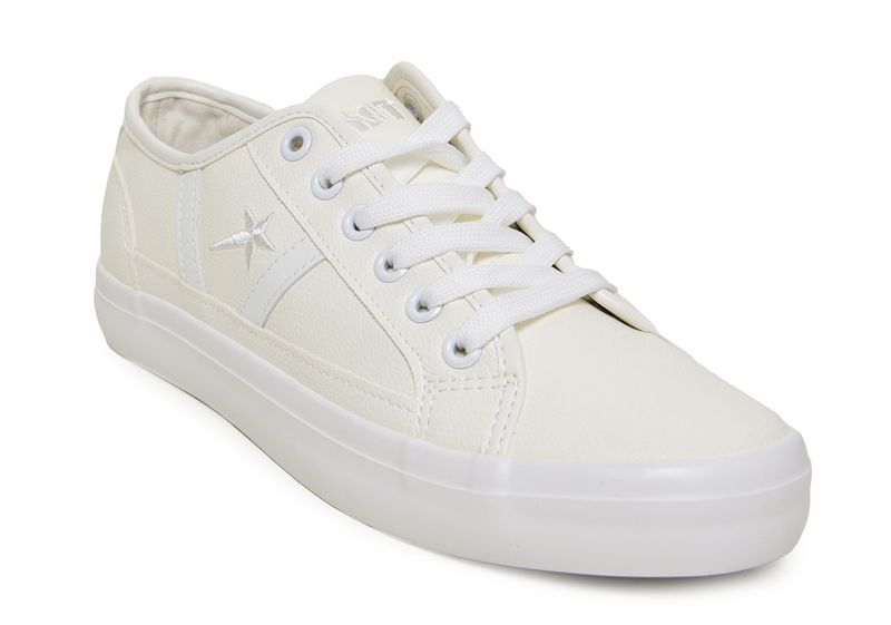 Soviet Mens Atomic Low Cut PU Sneaker - White Mono