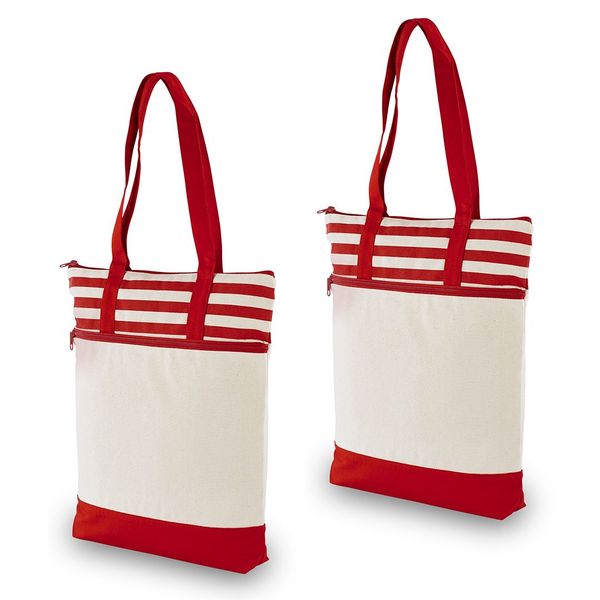 Always Summer Red Eco friendly Multi Use Tote Shopper Bag 2 Pack