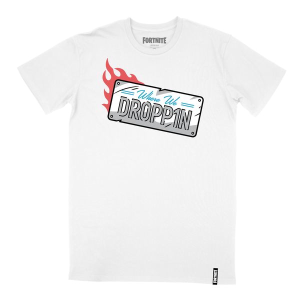 Fortnite - Licence Plate Teen Boys' White T-Shirt