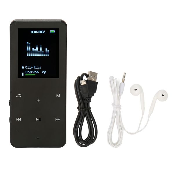 MP3 Player 8G Bluetooth 4.2 1.8in Screen Noise Reduction Lossless MP4 Black