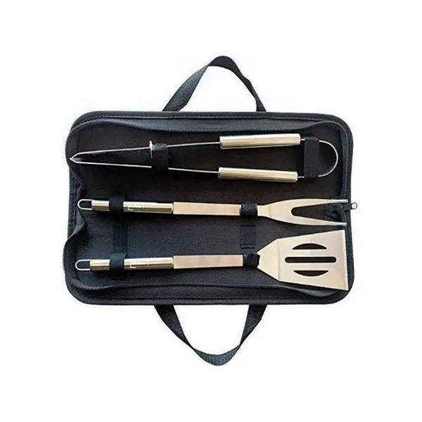 Boltex Stainless Steel BBQ / Braai tool set -3 Piece(Spatula, Tongs &amp; Fork)