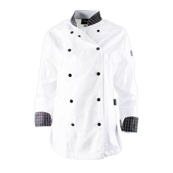 Javlin - Women's Chef Jacket (White &amp; Fano)