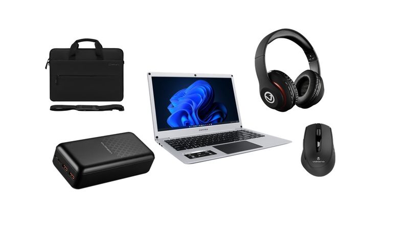 Connex 14.1" Intel Celeron N4020 Laptop (4GB/128GB SSD) Executive Bundle