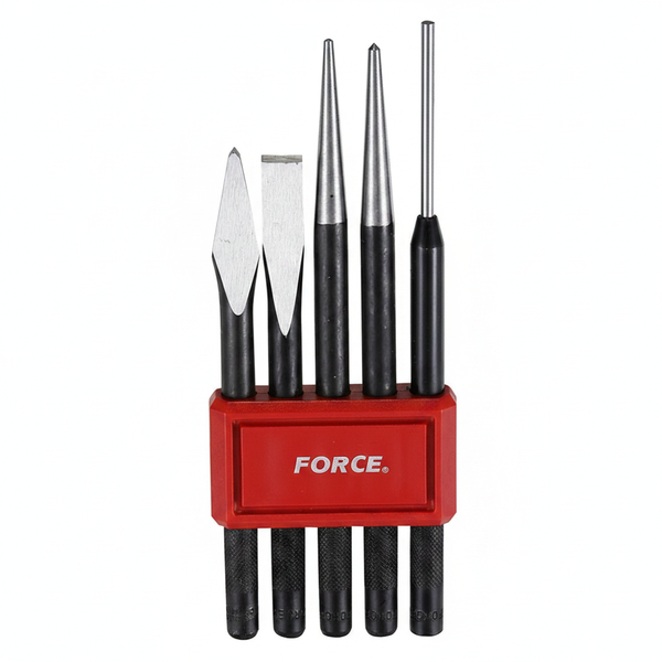 Force 5 Piece Chisel and Punch Set - 2 Chisels, 3 Punches