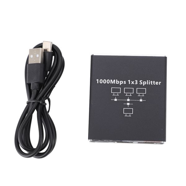 1-to-3 USB-Powered Ethernet Splitter