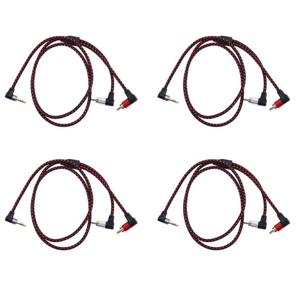 90 Degree 3 5Mm Male To 2 Rca Aux Y Microphone Plug For Laptop 1M