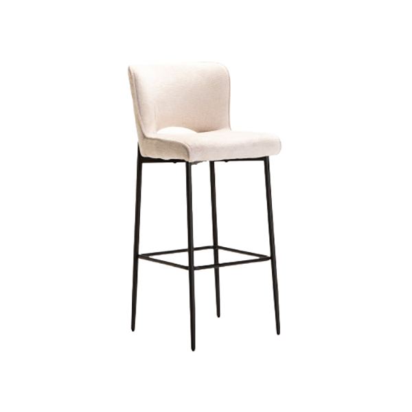 Pavia Fabric Barstool - Cream