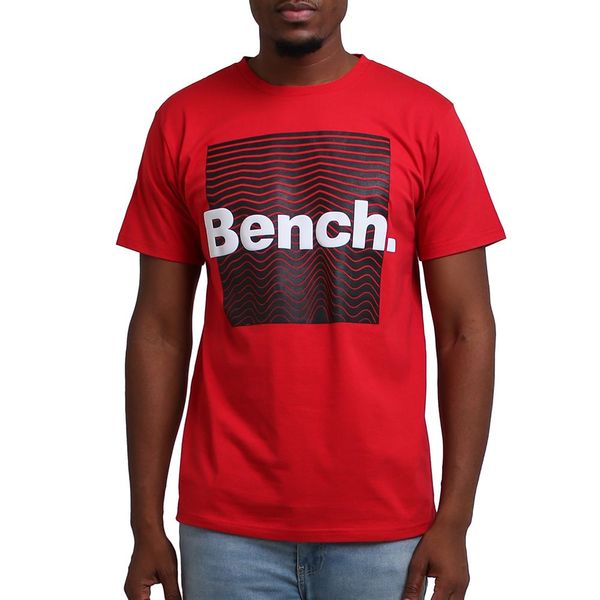 Bench-Mens-Wavy Ss T-Shirt-Red