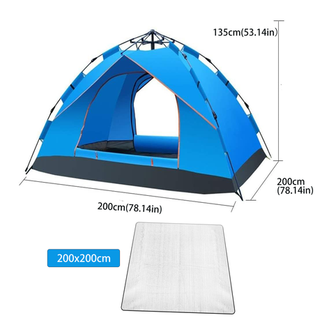 Auto Pop Up Tent Waterproof Windproof Double Door Portable Camping-3-4P | Shop Today. Get it Tomorrow! | takealot.com