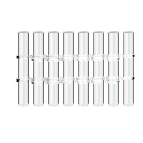 8Pcs Hinged Flower Vase Clear Glass Test Tube For Home Decor S