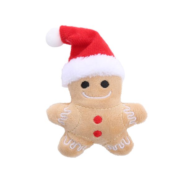Pet supplies: toy Christmas hat Gingerbread man with catnip inside