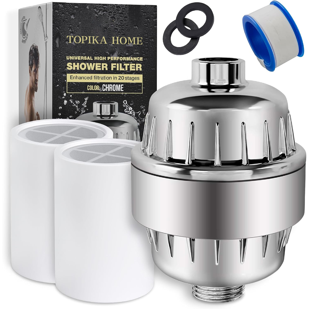 TopikaHome-20 Stage Shower Filter,2 Replacement Cartridges for Shower Head