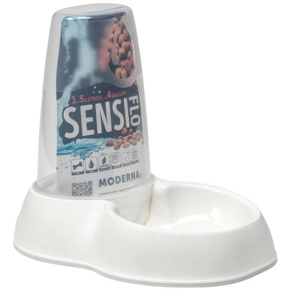 Moderna - Sensiflo Cat Food Dispenser White