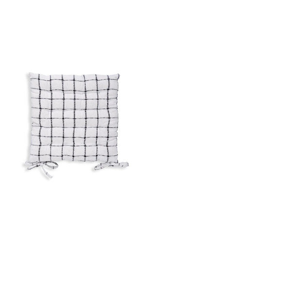 Black &amp; White Chair Cushion Pad 40x40cm 2 Pack