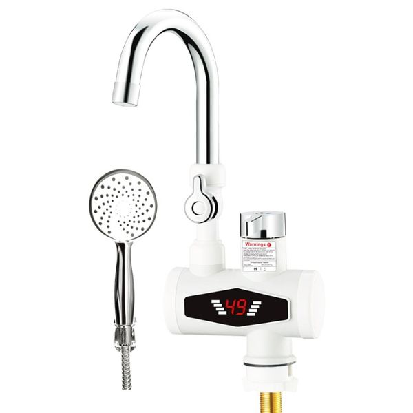 Digital Instant Electric Heating Water Faucet Tap With Shower Head