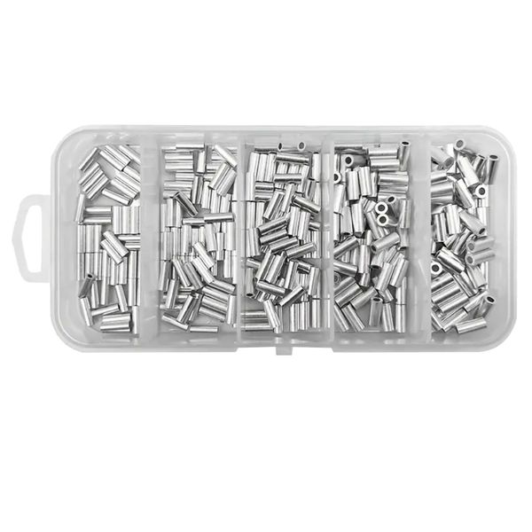 Camping Aluminium Fishing Line Crimping Sleeves 300-Piece - 12.4cm