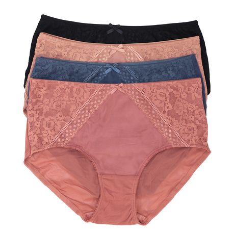 Women's Underwear Breathable High Waisted Sexy Lace Panties,4 Pack