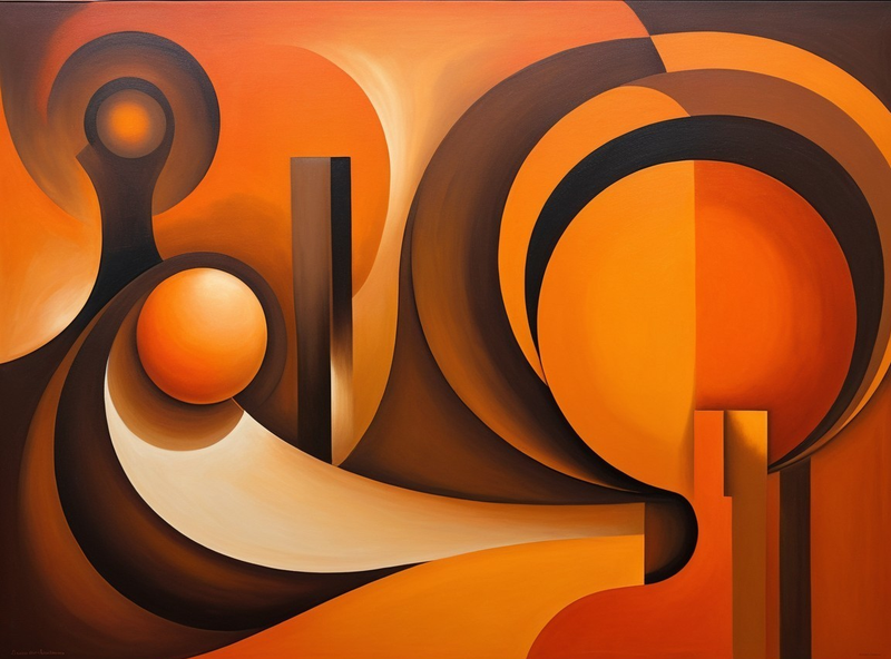 Canvas Wall Art Home Decor - Deep Orange