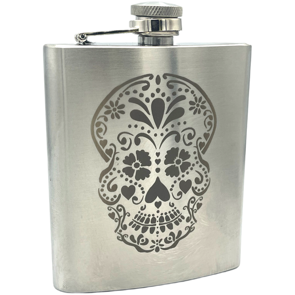 Beautiful Hip Flask - Mexican Skull (Calavera)