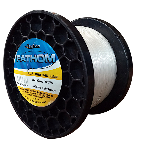 Kingfisher Fathom Fishing Nylon 300m (52Kg/1.20mm) (Clear)
